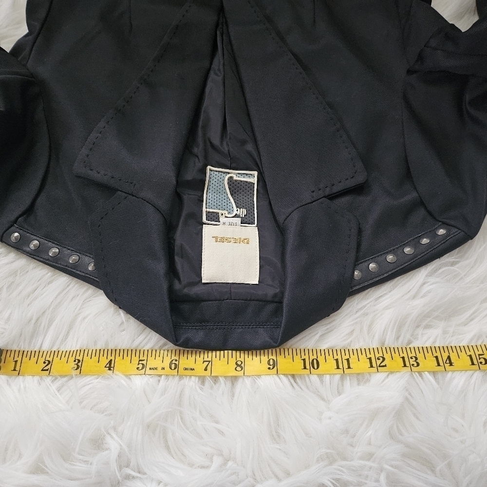 Diesel black jacket with shoulder studs NWT - Picture 8 of 12